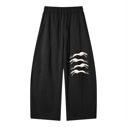 Heavyweight Greyhound Motif Sweats