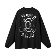 Black streetwear graphic long sleeve back design KILOS clothing