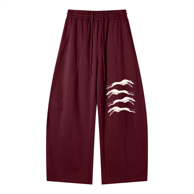 Heavyweight Greyhound Motif Sweats